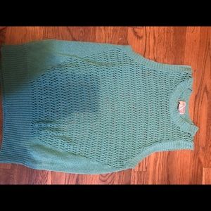 Crochet teal forever 21 tank